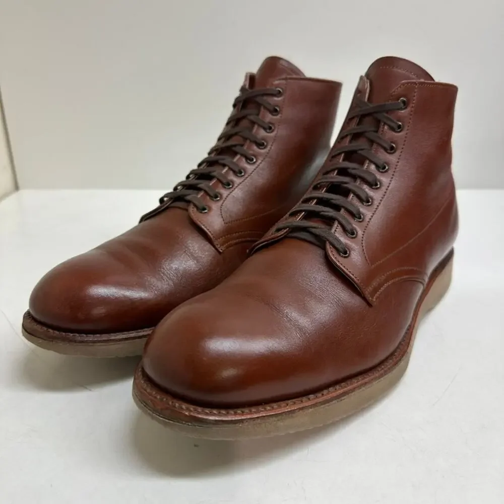 EUC Alden 306 Brown Calfskin Plain Toe Boot CDI Last Made in USA 10.5 AA/B